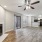 Spacious living room with fireplace